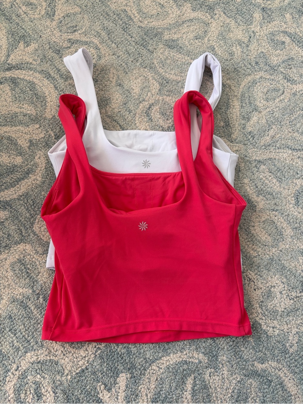 Athleta Pink and White Tank Tops - Picture 3 of 4
